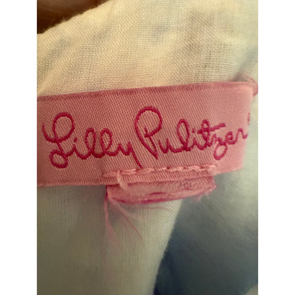 Lilly Pulitzer Mila Shift Dress Blue Peri Pop Up Stuffed Shells White *size 6 - Picture 5 of 15